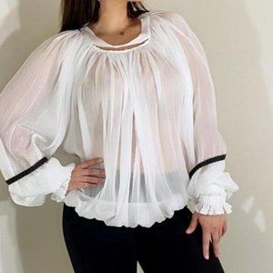 Women Elegant White Blouse